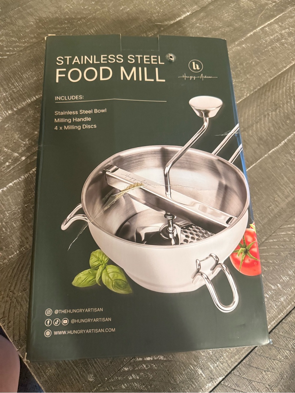 Stainless Steel Food Mill - Silver